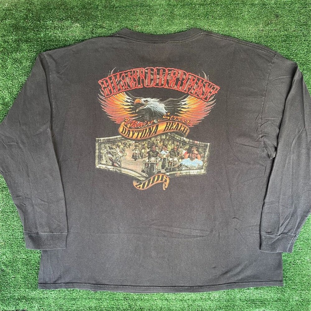Vintage Y2K Bike Week Shirt Daytona Motorcycle Long Sleeve Tee